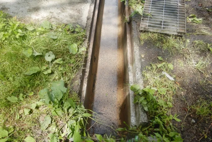 側溝清掃後